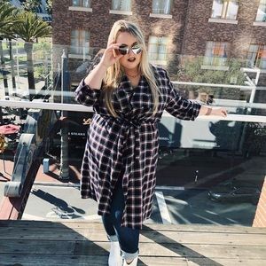 Long Plaid Shacket ✨ Plus Size